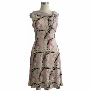 Max Studio One Shoulder Pink and Black Dress